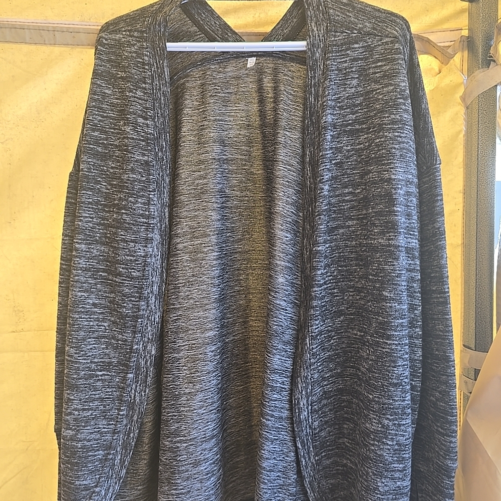 Source Unknown Charcoal Open-Front Cardigan